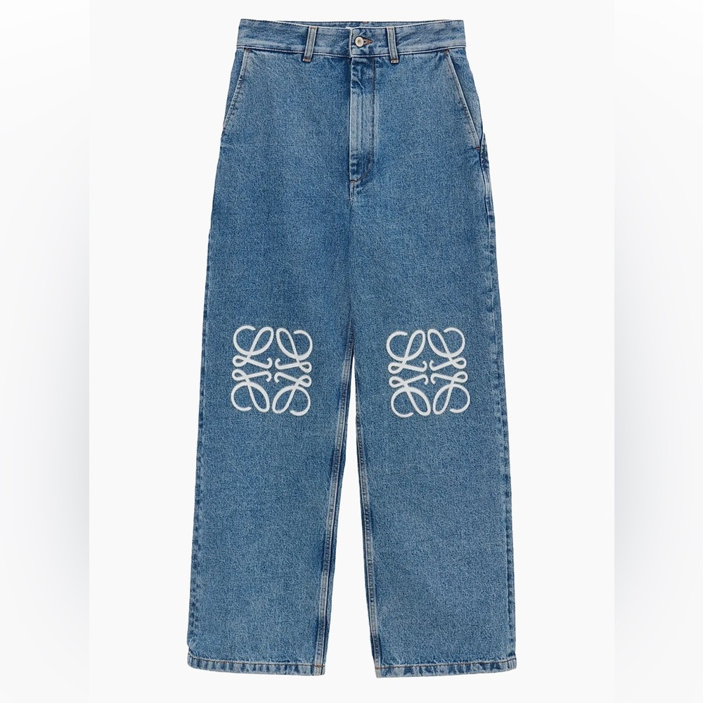 Loewe Blue Denim with Brown Leather Patch